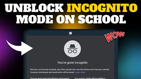 How To UNBLOCK INCOGNITO MODE On School ChromebookLet me know if you need any help. . Incognito unblocked school chromebook